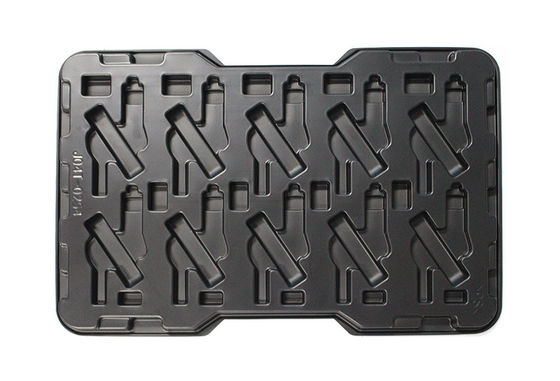 Peças termoformadas ESD Antistático Blister Tray Plástico preto